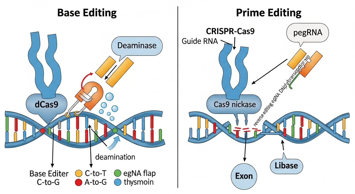 Editing Genetik Generasi Berikutnya: Dari CRISPR ke Base Editing dan Prime Editing